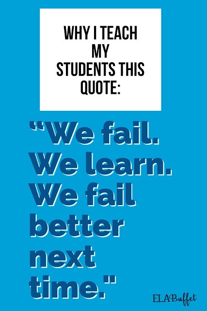 Although I would like to say we build a culture of success in my classroom, we actually pay much regard to failure. Read this and find out why.