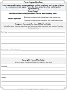 Argument Writing: 50 Outlines with Rubrics for Middle School English ...