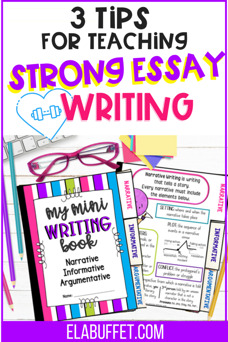 Mini writing book with a worksheet about narrative writing.