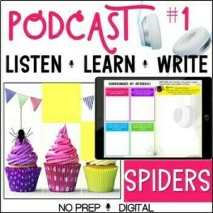 Podcast Listening Skills, Mystery Picture, Writing Activities