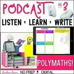 Podcast Listening Skills, Mystery Picture, Writing Activities