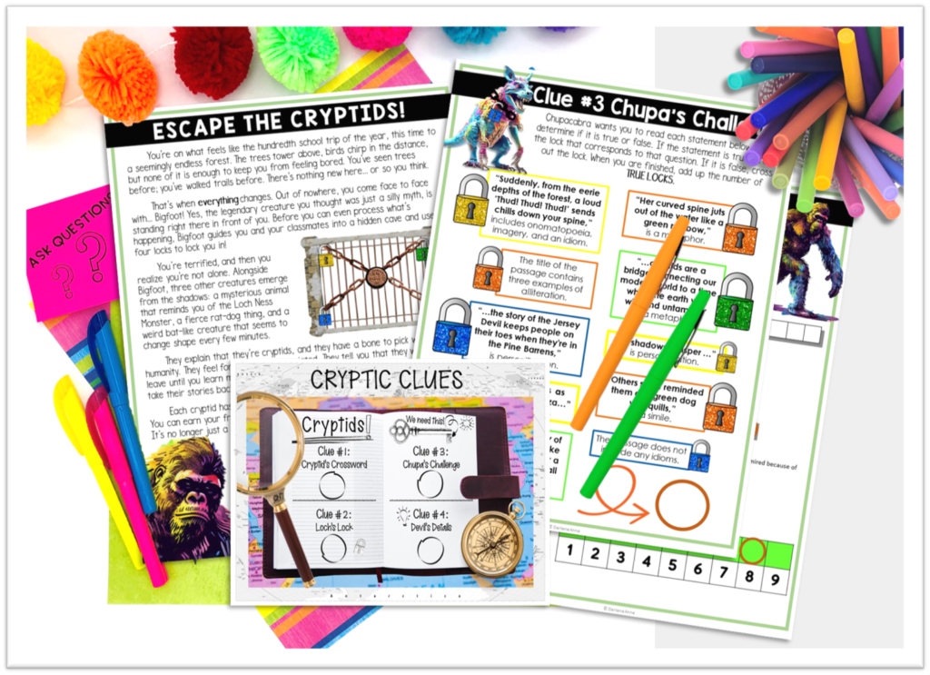 New to Middle School ELA? 10 Helpful Back-to-School Tips for ELA Teachers 4 escape room for middle school ela